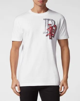 Philipp Plein T-Shirt Round Neck Ss Skully Gang Men in White at Nordstrom, Size Xxx-Large