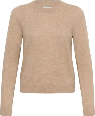 Part Two Sille Pullover - Dames - Ronde hals truien - Beige - XS - Wol - Truien & Vesten