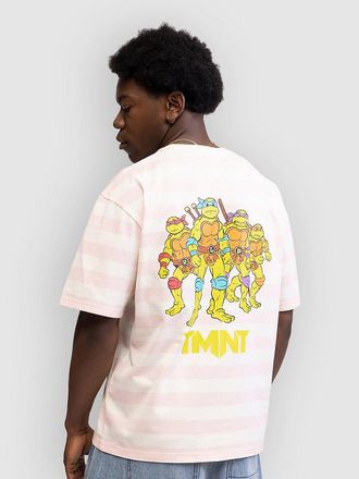 Redefined Rebel CCTurtles Stripe Oversized Fit Camiseta rosado