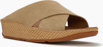 FitFlop Womens Fitflop Lulu Lux Graphic-Weave Suede Womens Cappuccino Sandals - Black - Size: 8