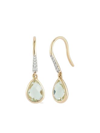 Mateo Bijoux Orecchini pendenti in oro giallo 14 carati con diamanti e ametista