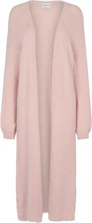 Americandreams June Lange Alpaca Cardigan - Dames - Lange truien - Roze - ONE Size - Wol - Truien & Vesten