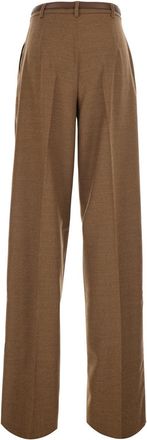 Max Mara Womens High-Waisted Mstlago Trousers Brown Wool