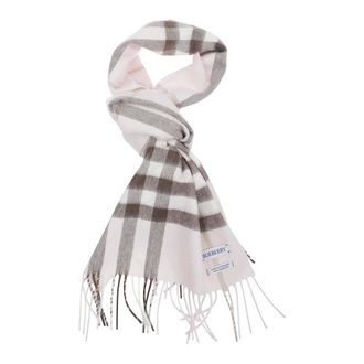 Burberry Winter Scarves, unisex, Pink, Size: ONE SIZE Check Cashmere Scarf