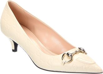 Gucci Horsebit Gg Leather Pump