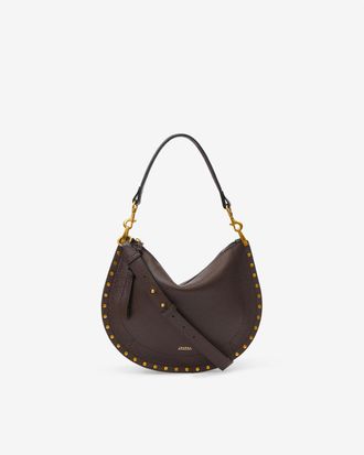 Isabel Marant Oskan Soft Zip Bag In Grained Leather - Coffee - Isabel Marant