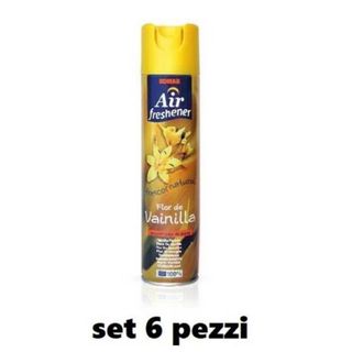Trade Shop Trade Shop - Set 6 Pz Deodorante Per Ambiente Spray Profumo Casa Fresco 300ml Vaniglia