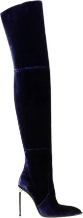 Bally Hedy Velvet Long Stiletto Boots, Brand Size 38 ( US Size 7.5 )