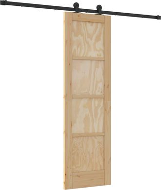 vidaXL Puerta Corredera Orkdal 61 X 198,5 Cm Madera De Pino Maciza Vidaxl