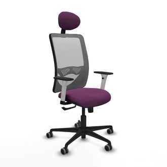 Piqueras y Crespo Silla De Oficina Piqueras Y Crespo Zulema Gris Similpiel Brazos Blancos