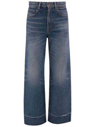 Chlo&eacute; Blue Straight High Rise Jeans