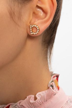 Ferragamo Embellished Earrings, Womens, Gold