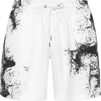 Plein Sport Nylon Shorts Splash Men in White at Nordstrom, Size Xxx-Large
