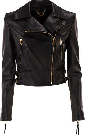 Elisabetta Franchi leren bikerjack