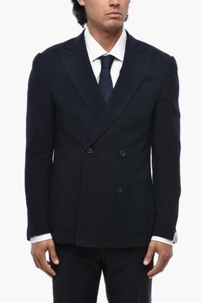Corneliani Blazer Doppiopetto GATE con Tasche a Toppa Corneliani