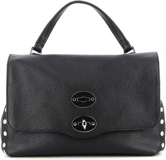 Zanellato Klassieke leren schoudertas zwart - Dames - Handtassen - Zwart - ONE Size - Leer - Tassen