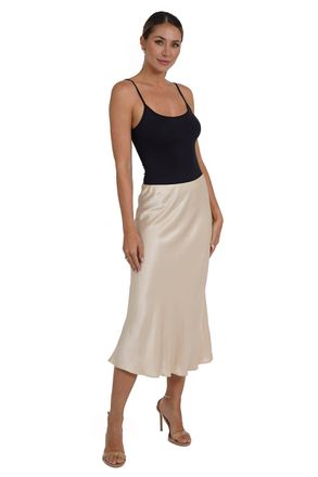 Love Token Rosabel Midi Skirt In Champagne
