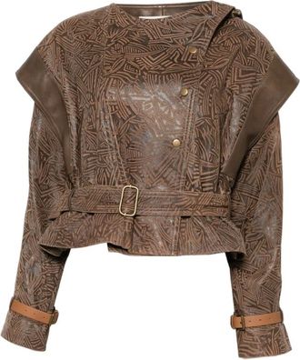 Isabel Marant Isabel Marant, Leather Jackets, female, Brown, Size: XS Outerwear Isabel Marant