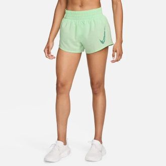 Nike One Sweat Shorts Womens Vapour Dri-FIT Brief-Lined Mid-Rise SRT650