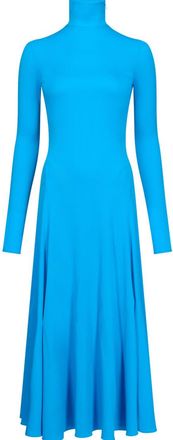 Alaia Light Blue Turtle Neck Midi Dress