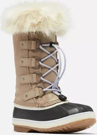 Sorel Kids Sorel Joan of Arctic NY1966-264 Beige Suede Faux Fur Winter Boots RHS6559