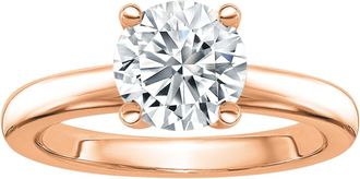 Diamond2Deal 1.5 Ct Round Lab Grown Diamond Solitaire Engagement Ring 14k Rose Gold