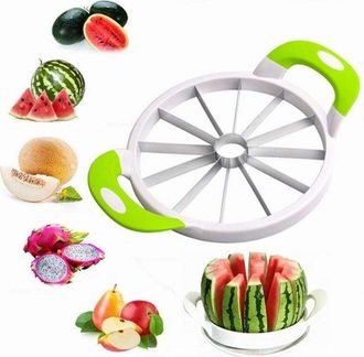 OEM Cortador De Mel&oacute;n, Cortador De Sand&iacute;a De Acero Inoxidable, Cortador Multifuncional, Cortador De Fruta, Verde, Di&aacute;metro Interior 8,72 Pulgadas