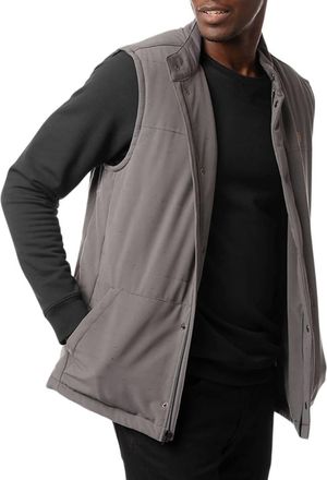 Travis Mathew Snowbody Better Golf Vest In Gray Pinstripe