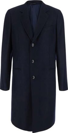 Giorgio Armani Coats - Heren - Mantel - Blauw - XL - Jassen