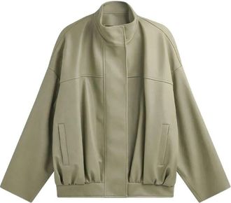 Frankie Shop Veren Faux Leather Bomber Jacket