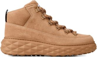 Jimmy Choo London Diamond Maxi Hike F su&egrave;de high-top sneakers - Beige