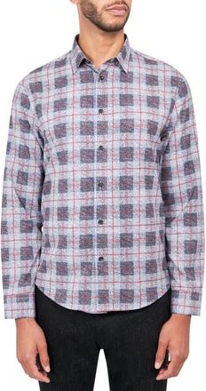 Brooklyn Brigade Plaid 4-Way Stretch Performance Long Sleeve Shirt in Grey at Nordstrom, Size Xx-Large