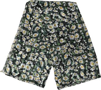 Dolce & Gabbana Daisy Floral Silk Scarf - Black