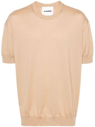 Jil Sander short-sleeve wool jumper - Neutrals