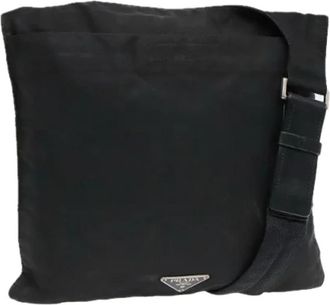 Prada Pre-owned Vintage Nylon Schoudertas - Dames - Vintage Schoudertas - Zwart - ONE Size - Nylon - Vintage