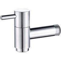 OEM Grifo Mural De Agua Fr&iacute;a Para Ba&ntilde;o, Jard&iacute;n, Fregona, Piscina Y Lavadora, Cromado - Crezuo