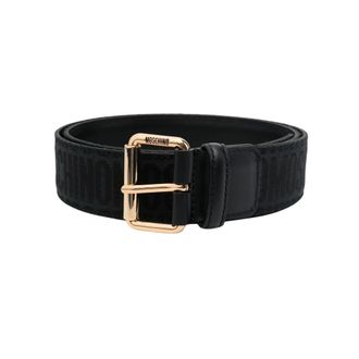 Moschino Belts, male, Black, Size: 2XL 1555 Cintura Multilogo