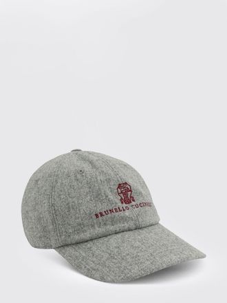 Brunello Cucinelli Cappello in lana con logo ricamato