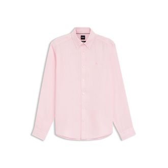 BOSS Regular-fit shirt in linen