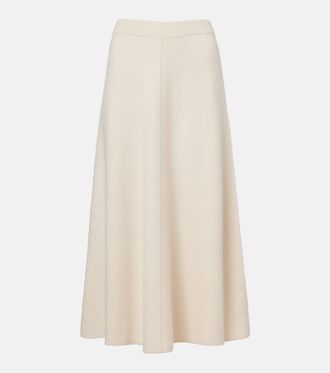 Jardin Des Orangers Falda midi en mezcla de lana y cachemir