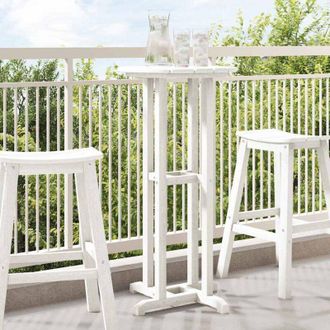 vidaXL Mesa De Bar Blanco 55 X 55 X 107 Cm Hdpe Vidaxl