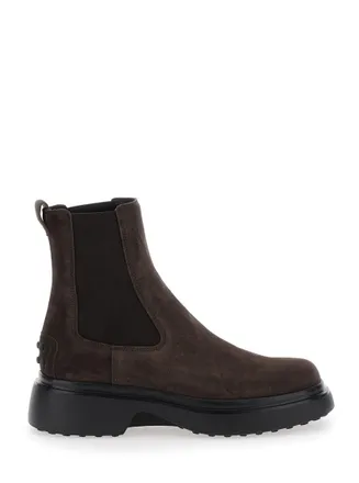 Tod's Dark Brown Suede Boots