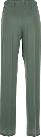 Semicouture Womens Pants, Green Silk-Blend Acetate Trousers