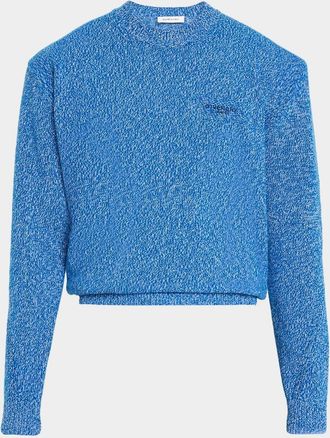 Givenchy Men & apos;s Couture Seam Mouline Knit Crewneck Sweater