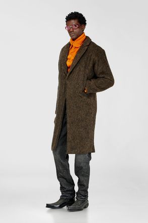 Diesel Coat in wool and alpaca blend - Winter Jackets - Man - Brown