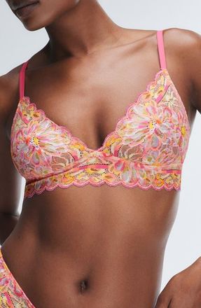 Savage x Fenty Sunray Lace Bralette in Acacia Pink at Nordstrom, Size X-Large