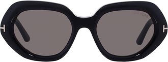 Tom Ford Smoke Geometric Ladies Sunglasses FT1317 01A 51