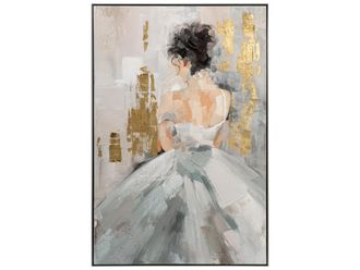 Schubiger M&ouml;bel Bild mit Rahmen Frau mit Weissem Kleid