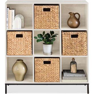 Best Choice Products Elevated 9-Cube Storage Organizer, 11in Shelf, Bookcase, Display Shelf, w/ Metal Legs