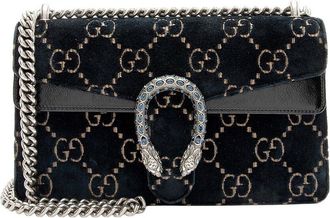 Gucci Gg Velvet Crystal Dionysus Medium E/W (Authentic Pre-Loved)